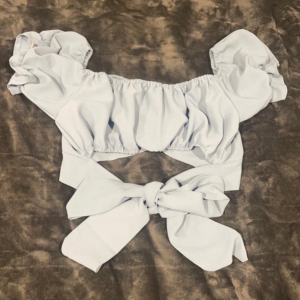 medium blue shein top